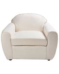 Miniatyrbilde 6 av 11: Lenestol Lysebeige Boucle Polstret Tykt Polstret Ryggstøtte Moderne Stil Stue Sofa