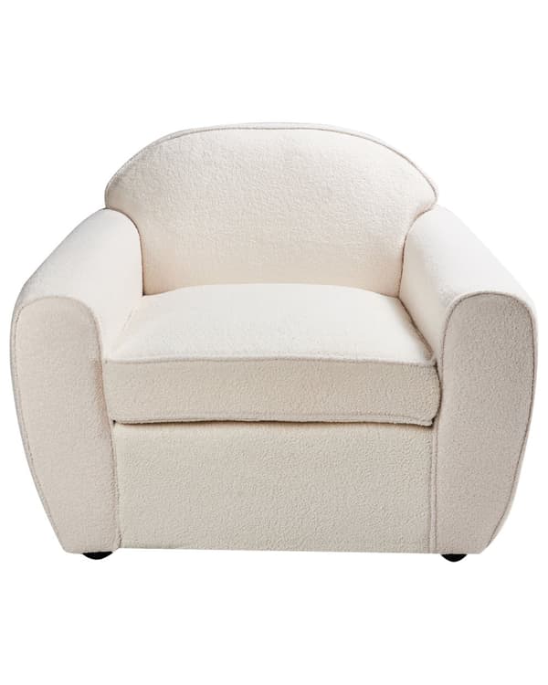 Lenestol Lysebeige Boucle Polstret Tykt Polstret Ryggstøtte Moderne Stil Stue Sofa