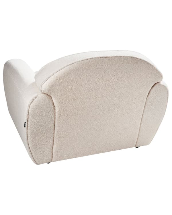Lenestol Lysebeige Boucle Polstret Tykt Polstret Ryggstøtte Moderne Stil Stue Sofa