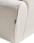 Miniatyrbilde 9 av 11: Lenestol Lysebeige Boucle Polstret Tykt Polstret Ryggstøtte Moderne Stil Stue Sofa