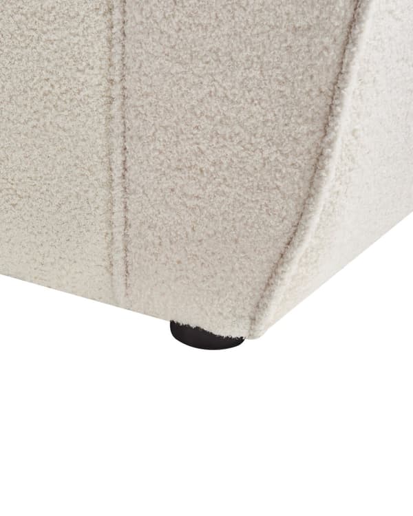 Lenestol Lysebeige Boucle Polstret Tykt Polstret Ryggstøtte Moderne Stil Stue Sofa