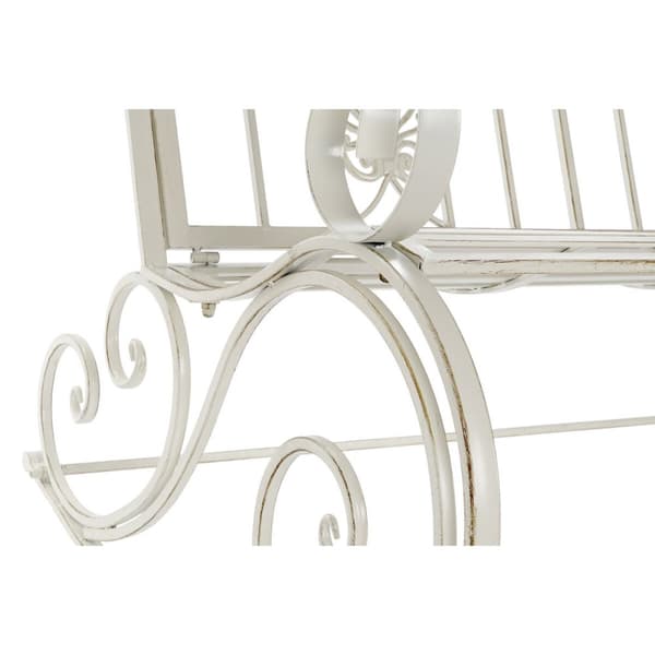Gyngestol DKD Home Decor Metal Aluminium Hvid (118 x 90 x 92 cm)