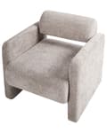 Miniatyrbild 6 av 9: Fåtölj Beige Bouclé Sits Utan Armstöd Retro Stil