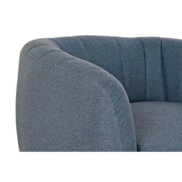 Fåtölj Thyann Foam Blåguld Metall Trä Polyester (81 x 75 x 73 cm)