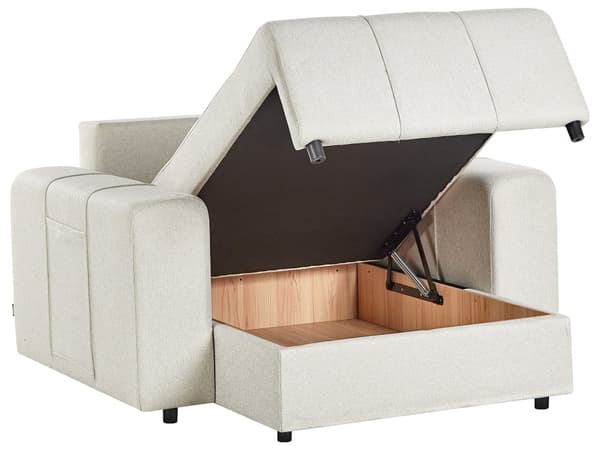 Sjeselong Lysebrun stoffkledning Armlener Pute Ryggstøtte Moderne design Symmetrisk Stue