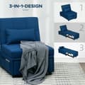 Miniatyrbillede 6 af 10: Rootz 3 -i -1 foldestol seng - hvilestol - chaise longue - justerbar ryglæn - 65,5L x 104W x 81H cm - bærbar med hjul og sidelomme