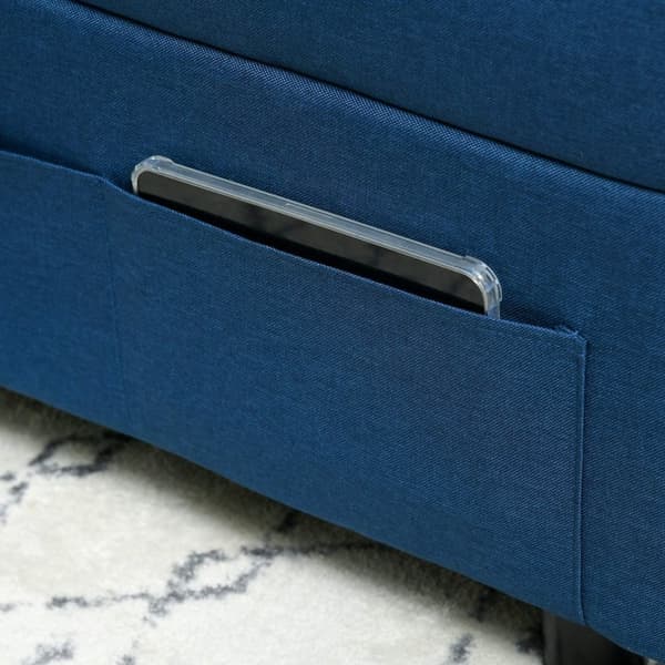Rootz 3 -i -1 foldestol seng - hvilestol - chaise longue - justerbar ryglæn - 65,5L x 104W x 81H cm - bærbar med hjul og sidelomme