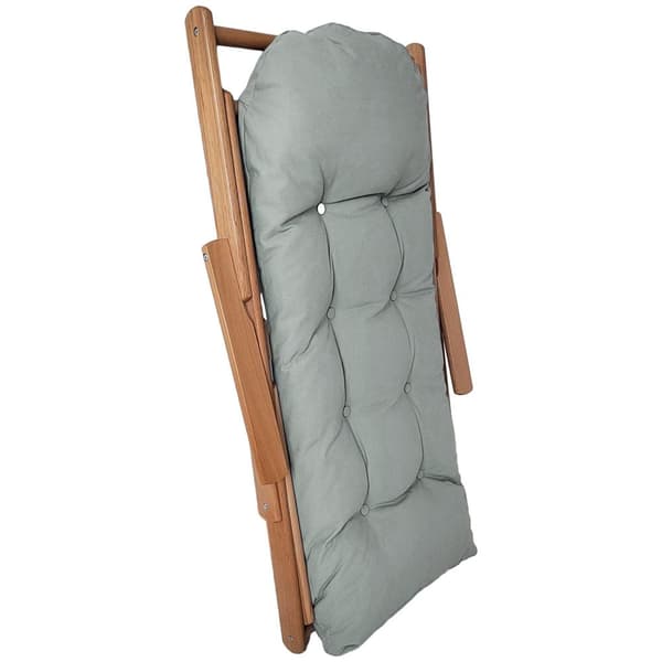 Rootz Justerbar træstalstol - Liggende stol - Polstret lænestol - Komfort og rumbesparende - 71W x 89d x 96H cm