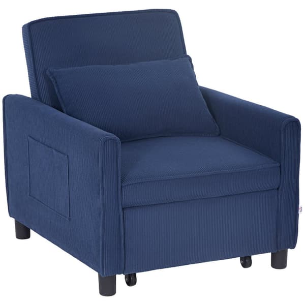 Rootz justerbar corduroy sovstol - konvertibel sängstol - återfåstol - komfort - 74 cm x 84 cm x 81 cm (soffa), 61 cm x 180 cm x 41 cm (säng)