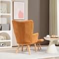 Miniatyrbillede 8 af 11: Rootz Accentstol med afføring - Afslapningsstol - Lounge lænestol - Ergonomisk komfort - 72 cm x 80 cm x 101 cm - Corduroy Look - Brun