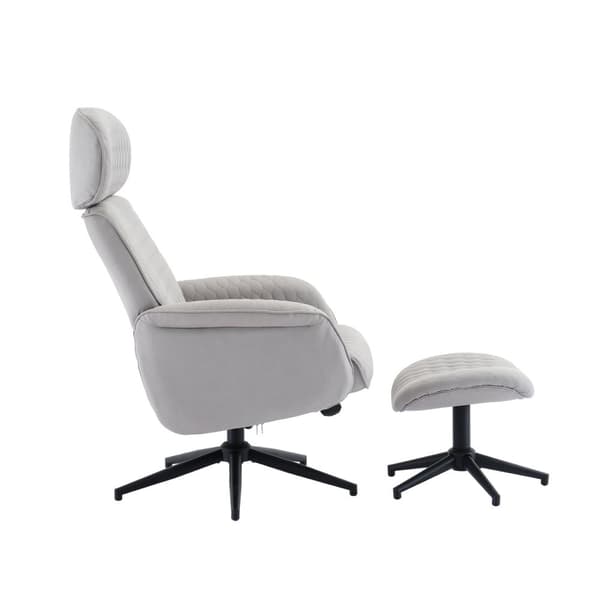 Rootz justerbar fåtöljstol med fotvolv - fåtölj - teknisk tyg - ultimat komfort - 74 cm x 80 cm x 107 cm
