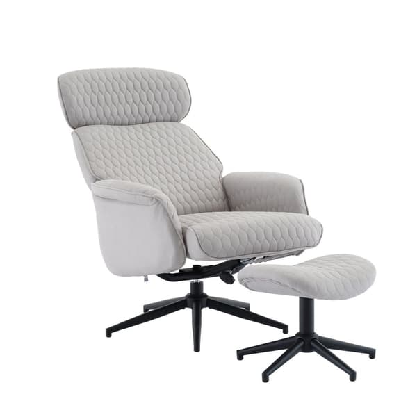 Rootz justerbar fåtöljstol med fotvolv - fåtölj - teknisk tyg - ultimat komfort - 74 cm x 80 cm x 107 cm