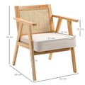 Miniatyrbillede 3 af 7: Rootz Comfortable Lounge stol - lænestol - Relaxstol - Tyk pude komfort - 63L x 69W x 78H cm