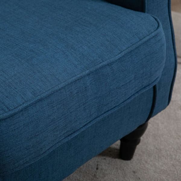 Rootz elegant vingstol - fåtölj - accentstol - hög komfort - 74 cm x 86 cm x 102 cm - blå