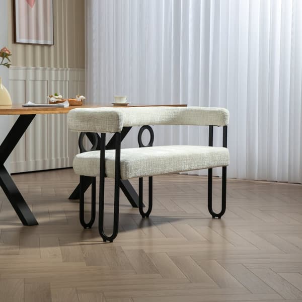 Rootz Double Sofa - Love Seat - Modern Couch - Chenille Fabric - 118 cm x 53 cm x 71 cm - Ergonomisk komfort