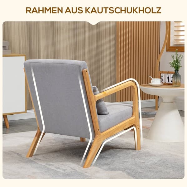 Rootz Elegant Lounge stol - lænestol - afslapningsstol - maksimal komfort - 61L x 78W x 76H cm