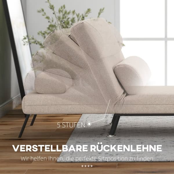 Rootz foldningsafslapningsstol - lænestolseng - sofa seng - justerbar ryglæn - 75 cm x 70 cm x 75 cm - brun