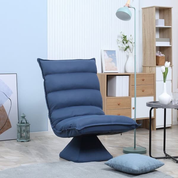 Rootz gulvniveau -loungerstol - drejelig stol - roterbart sæde - justerbar komfort - 62 x 70 x 95 cm - blå
