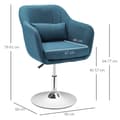 Miniatyrbillede 3 af 7: Rootz Lounge Stol - Afslapningsstol - Sovestol - Lumbar Support - 60L X 60W X 79-91H CM - Blå