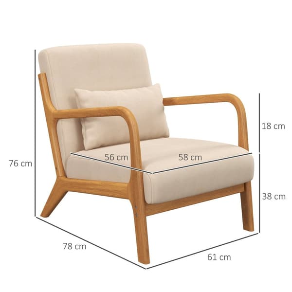 Rootz Lounge -tuoli - nojatuoli - Rentoudu tuoli - Syvä istuimen mukavuus - 61 cm x 78 cm x 76cm - ruskea veloor - kumirunko - 3 tyynyä
