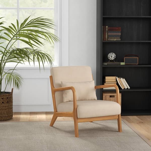 Rootz Lounge -tuoli - nojatuoli - Rentoudu tuoli - Syvä istuimen mukavuus - 61 cm x 78 cm x 76cm - ruskea veloor - kumirunko - 3 tyynyä
