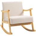 Miniatyrbillede 6 af 7: Rootz Rocking Stol - Polstret sædepude - Afslapningsstol - Træben - Optimal komfort - 66W x 92d x 78H cm