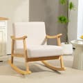 Miniatyrbillede 2 af 7: Rootz Rocking Stol - Polstret sædepude - Afslapningsstol - Træben - Optimal komfort - 66W x 92d x 78H cm