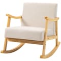 Miniatyrbillede 1 af 7: Rootz Rocking Stol - Polstret sædepude - Afslapningsstol - Træben - Optimal komfort - 66W x 92d x 78H cm