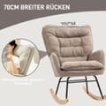 Pikkukuva 5 / 10: Rootzin keinutuoli - Swing -tuoli - leveä istuin - Chenille Comfort - 71cm x 98,5 cm x 97cm - tukee jopa 120 kg