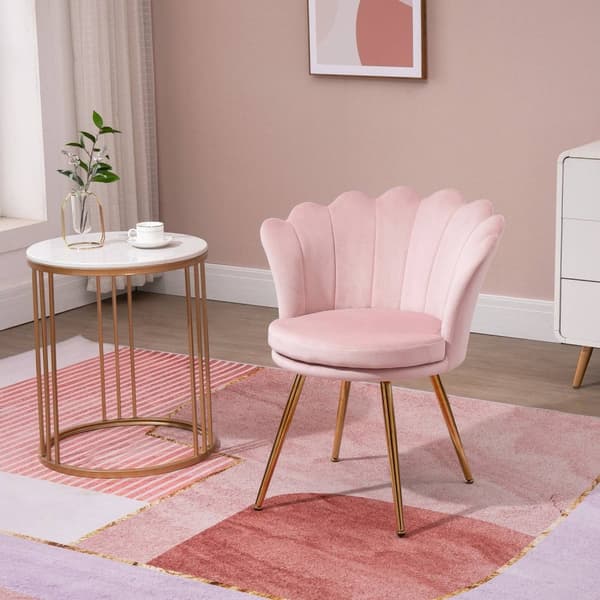 Rootz Shell -tuolin samettikastikasatuoli - salonkituoli - verhoiltu tuoli - kullatut jalat - 67w x 64d x 77h cm