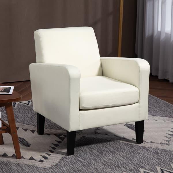 Rootz Single nojatuoli - Rentoutumisvaara - verhoiltu nojatuoli - puiset jalat - liinavaatteet - 66 x 72 x 74 cm - ergonominen mukavuus