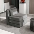 Miniatyrbild 7 av 11: Rootz Sofa Bed - Gästmadrass - Tri -Fold Chair - Compact and Versatile - Metal Frame - 80x75x74 CM - Grå