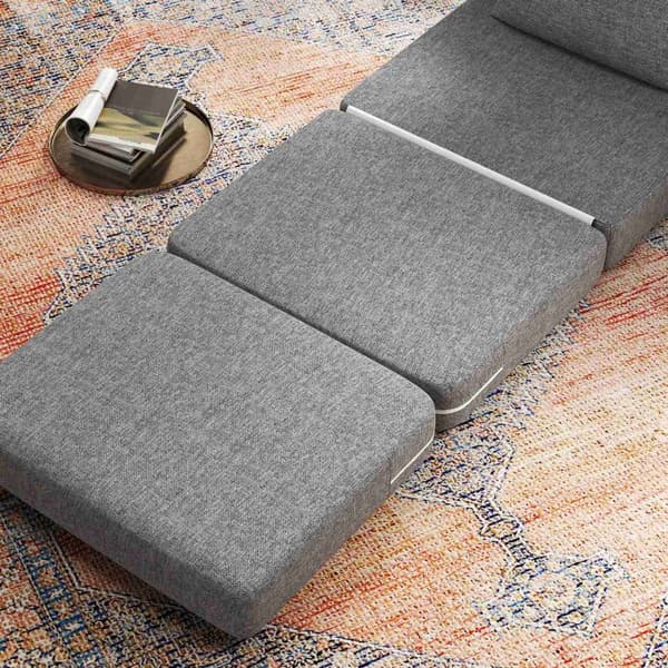 Rootz Sofa Bed - Gästmadrass - Tri -Fold Chair - Compact and Versatile - Metal Frame - 80x75x74 CM - Grå