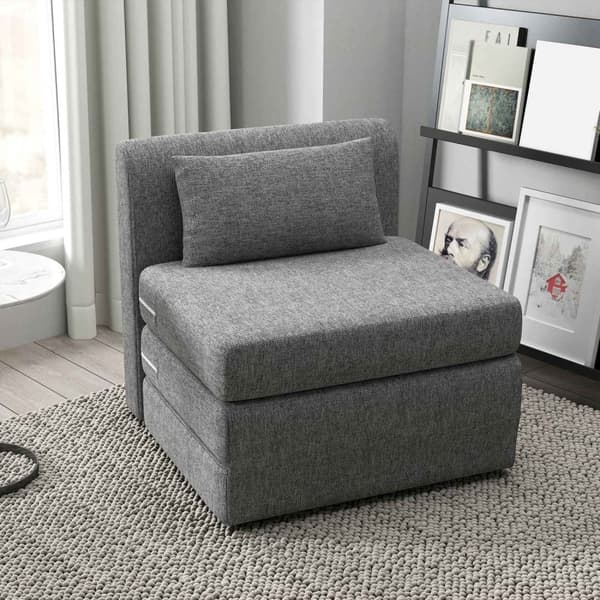 Rootz Sofa Bed - Gästmadrass - Tri -Fold Chair - Compact and Versatile - Metal Frame - 80x75x74 CM - Grå