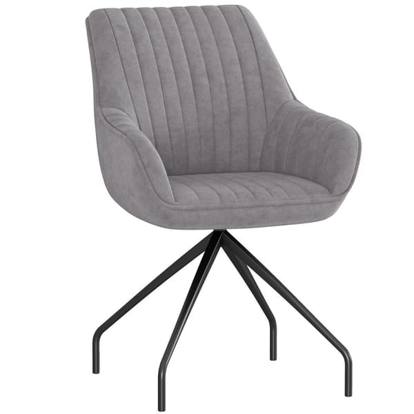 Rootz Swivel Arm Chair - Modern Accent Chair - Living Room Office Chair - 360 ° Rotation - 61 cm x 62 cm x 81 cm