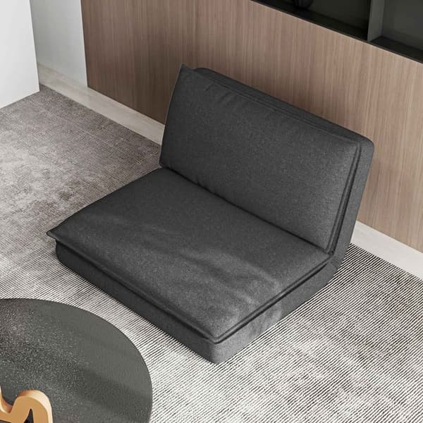 Rootz SOFA BED - Justerbar ryggstöd - Bortabell tyg - Integrerat nackstöd - 76L x 75W x 56H cm (golvstol) - Grå