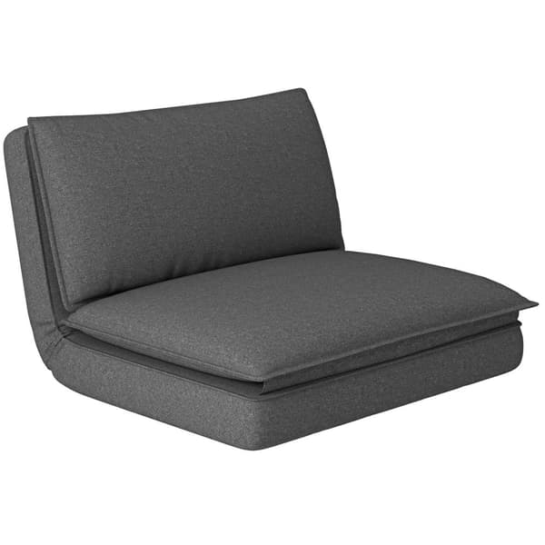 Rootz SOFA BED - Justerbar ryggstöd - Bortabell tyg - Integrerat nackstöd - 76L x 75W x 56H cm (golvstol) - Grå