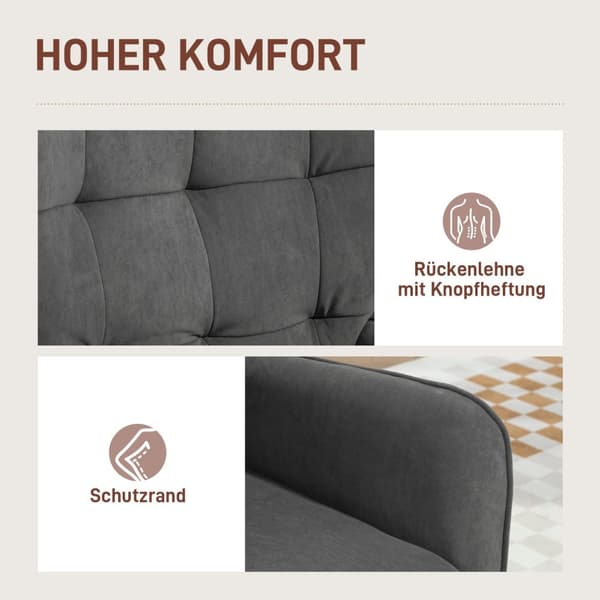 Rootz klädda fåtölj - vardagsrumsstol - lässtol - sammet komfort - 66W x 75d x 100h cm - stöder upp till 120 kg