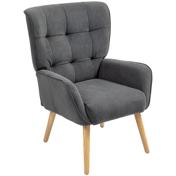 Rootz klädda fåtölj - vardagsrumsstol - lässtol - sammet komfort - 66W x 75d x 100h cm - stöder upp till 120 kg