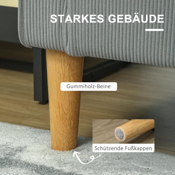 Rootz Two Seater Storage Sofa - Mini Couch - Compact Sofa - Rumbesparende design - 117 cm x 63 cm x 79 cm