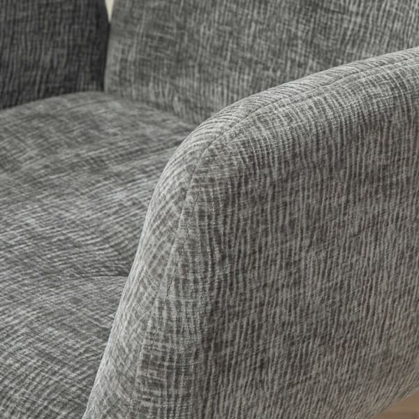 Rootz polstret accentstol - drejelig lænestol - moderne loungestol - 360 ° rotation - 60 cm x 61 cm x 88 cm - Comfy Gray Design