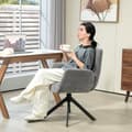 Miniatyrbillede 2 af 11: Rootz polstret accentstol - drejelig lænestol - moderne loungestol - 360 ° rotation - 60 cm x 61 cm x 88 cm - Comfy Gray Design