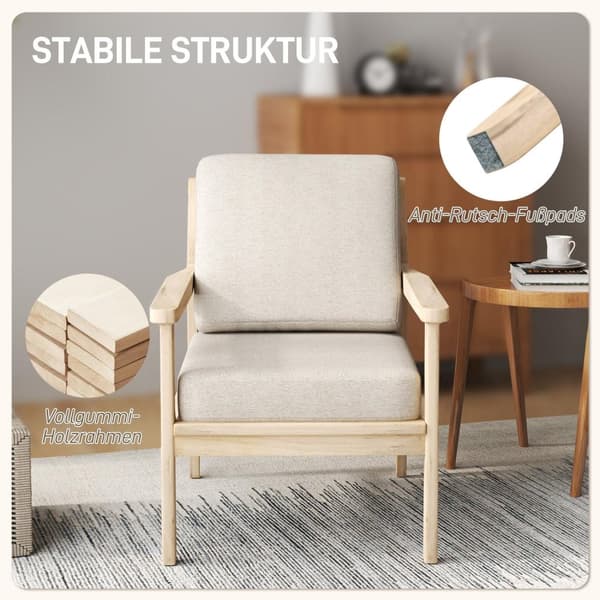 Rootz klädda fåtölj - Lässtol - Makeupstol - Komfort och stabilitet - 62W x 82d x 82h cm