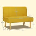 Pikkukuva 3 / 11: Rootz Two Seater -sohva - Loveseat - sohva - paksu tyynyn mukavuus - 110 cm x 62 cm x 85 cm - vaaraantuote - kiinteä puiset jalat