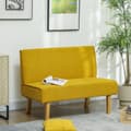 Pikkukuva 2 / 11: Rootz Two Seater -sohva - Loveseat - sohva - paksu tyynyn mukavuus - 110 cm x 62 cm x 85 cm - vaaraantuote - kiinteä puiset jalat