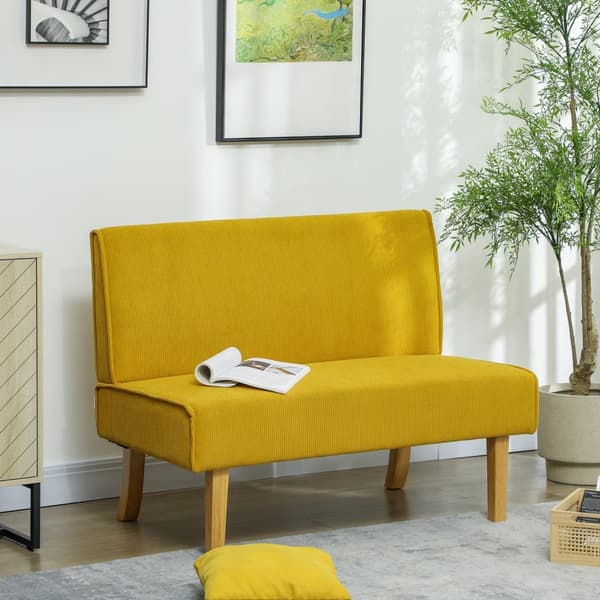 Rootz Two Seater -sohva - Loveseat - sohva - paksu tyynyn mukavuus - 110 cm x 62 cm x 85 cm - vaaraantuote - kiinteä puiset jalat