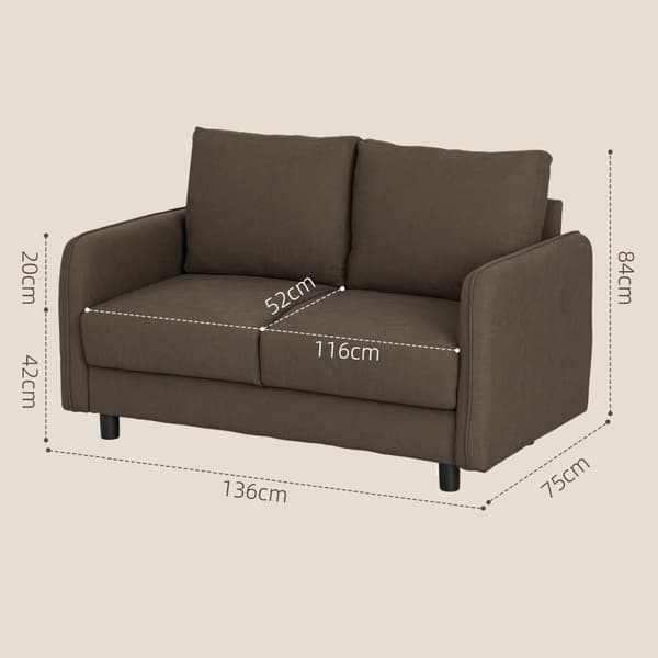 ROOTZ TO SEATER SOFA - Velvet polstret sofa - Loveseat med opbevaring - Foam -komfort med høj densitet - 136 cm x 75 cm x 84 cm