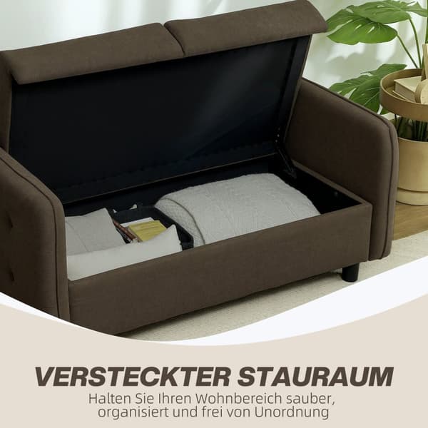 ROOTZ TO SEATER SOFA - Velvet polstret sofa - Loveseat med opbevaring - Foam -komfort med høj densitet - 136 cm x 75 cm x 84 cm