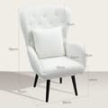Pikkukuva 3 / 11: Rootzin verhoiltu nojatuoli - Lounge -tuoli - Relaksation Seat - Cozy Comfort - 88 x 75 x 106 cm - Timanttien tikkaus ja natekankaan kansi