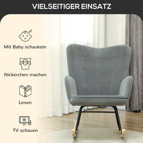 Rootz Vintage -rokkotuoli - lastentarhatuoli - Rentollisuustuoli - Ergonominen mukavuus - 98d x 71W x 101H CM